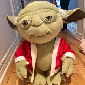 JUMBO 21" Santa Yoda Plush Star Wars Holiday Christmas Decor Door Greeter